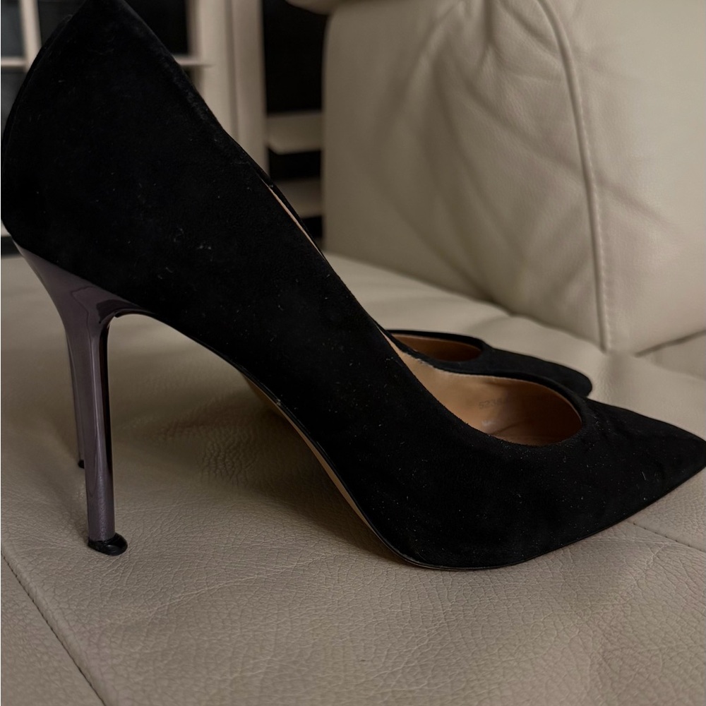Zara Black Suede Heels